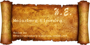 Weiszberg Eleonóra névjegykártya
